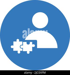 Man, puzzle, teamwork icon - Simple editable vector EPS file. Stock Vector