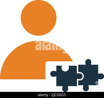Man, puzzle, teamwork icon - Simple editable vector EPS file. Stock Vector