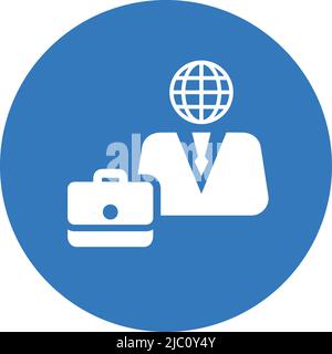 Global business icon - Simple editable vector EPS file. Stock Vector