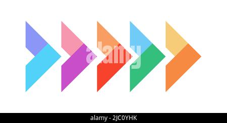 Arrows logo, set right arrow. Vector design element Stock Vector