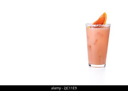 Paloma cocktail isolated on white background Stock Photo