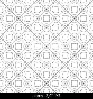seamless pattern of circles and lines forms arbitrary shapes. Vector illustration for textiles, textures, creative design and simple backgrounds Stock Vector