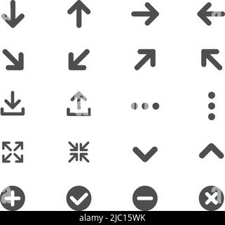 Arrows and signs web icons. Ui elements Stock Vector