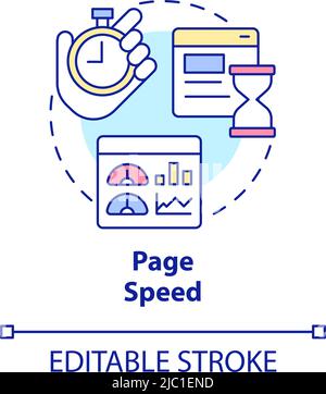 Page speed concept icon Stock Vector