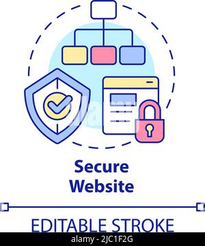 Secure website concept icon Stock Vector