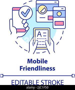 Mobile friendliness concept icon Stock Vector