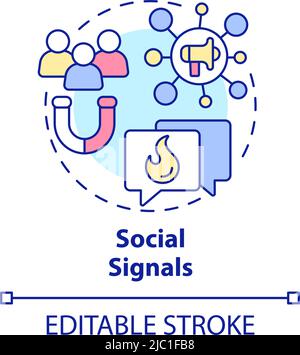 Social signals concept icon Stock Vector