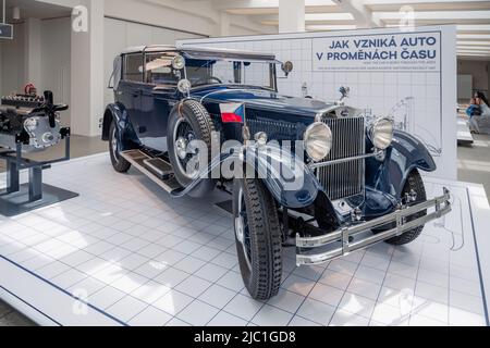 Vintage car in SKODA Auto Museum Stock Photo