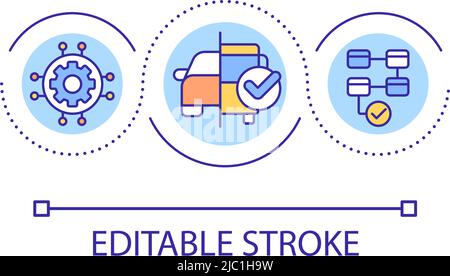 Mobility services functioning loop concept icon Stock Vector