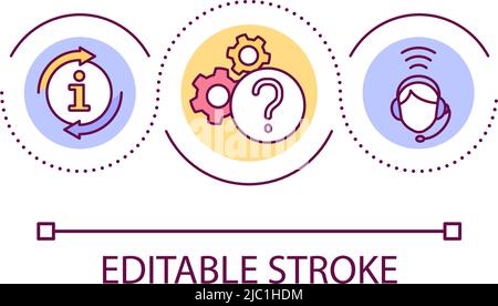 Customer support loop concept icon Stock Vector