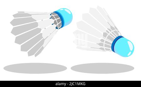 Isometric boulder for sport game of badminton. Sports equipment. Active holidays on beach and nature. Cartoon vector isolated on white background Stock Vector