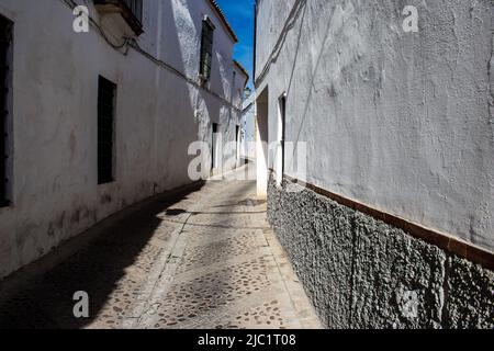Carmona, Spain - June 08, 2022 Cityscape and architecture of the city of Carmona called The Bright Star of Europe, the famous white town shows a typic Stock Photo