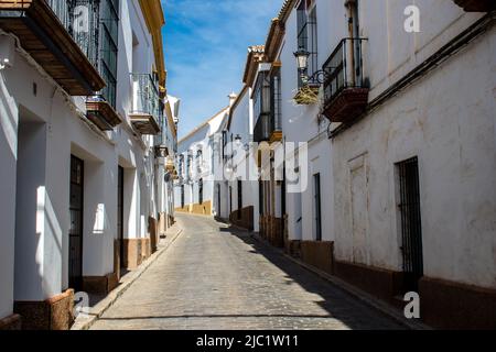 Carmona, Spain - June 08, 2022 Cityscape and architecture of the city of Carmona called The Bright Star of Europe, the famous white town shows a typic Stock Photo