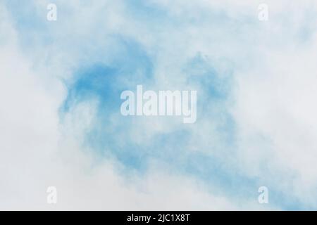 Blue sky with white cloud. Blue background. The summer sky is colorful clearing day and beautiful nature in the morning. for backdrop decorative and w Stock Photo