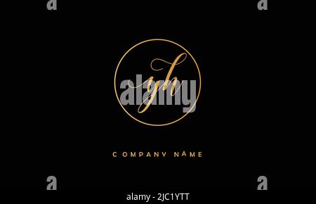 YH, HY Alphabets Letters Logo Monogram Stock Vector