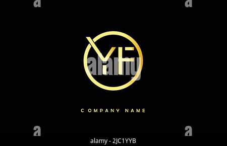 YF, FY Alphabets Letters Logo Monogram Stock Vector