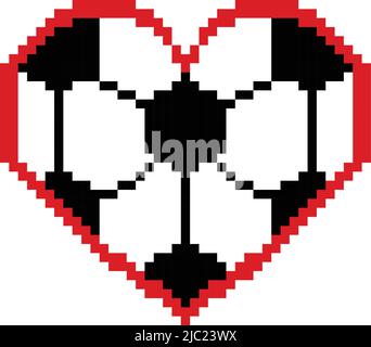 football pixel art vector illustration. Stock Vector