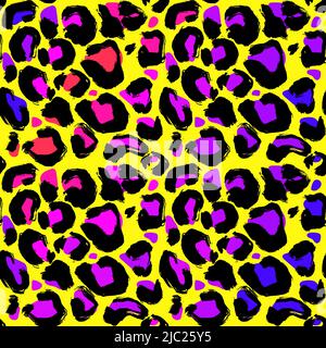 Leopard imitation seamless pattern. Vector illustration Stock Vector