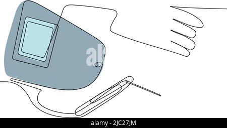 welding equipment with welding mask leather Stock Vector