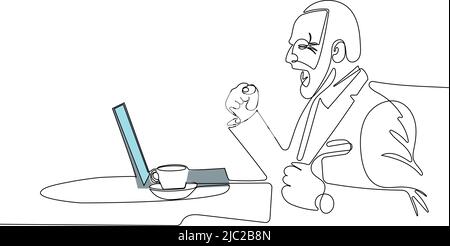 successful happy old businessman Stock Vector
