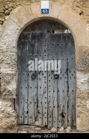Old wood door.Mallorca.Spain Stock Photo