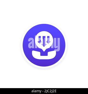 incoming calls icon for web Stock Vector