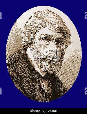 A late 19th century portrait of Thomas Carlyle, ( 1795 –  1881)  Scottish historian , essayist,  and philosopher Stock Photo