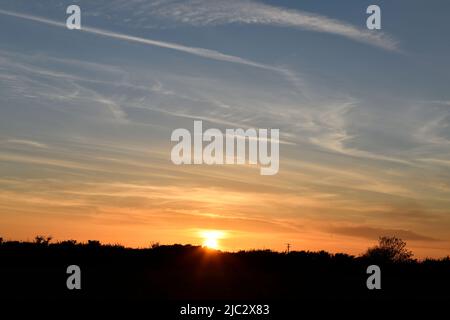Sunset over Port Issac Cornwall England uk Stock Photo