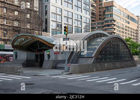 96th Street Subway Station entrance in Upper West Side district of New York City, United States of America Stock Photo