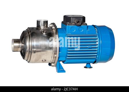 Single stage water pump for generating high water pressure in domestic and industrial applications. Stock Photo