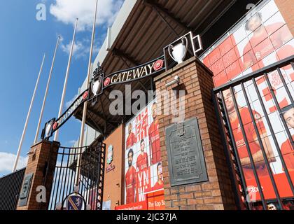 Paisley Gates, Liverpool FC, Anfield Stadium, Liverpool, England, UK Stock Photo