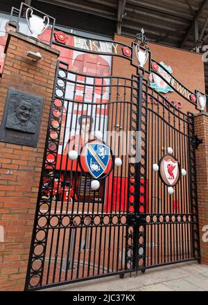 Paisley Gates, Liverpool FC, Anfield Stadium, Liverpool, England, UK Stock Photo