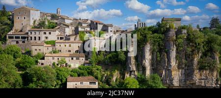 One of the most beautiful french village, Balazuc, France. Stock Photo