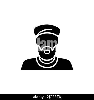 Sunni muslim man line color icon. Isolated vector element Stock Vector ...