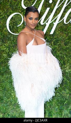 Simone Ashley arrives for the House of Tiffany & Co Vision and Virtuosity exhibition opening gala at the Saatchi Gallery in London. Picture date: Thursday June 9, 2022. Stock Photo