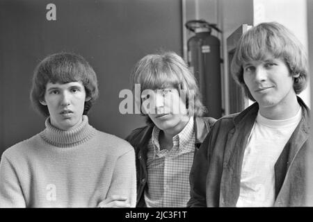 WALKER BROTHERS American pop group on Ready, Steady.Go ! in April 1965.  From left: Gary Leeds, Scott Engel, John Maus. Photo: Tony Gale Stock Photo