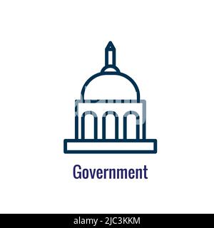 Government or Governance Icon showing image for social change for investment, ESG Stock Vector