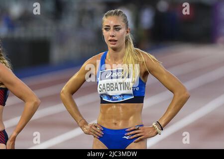 SABBATINI Gaia (ITA) during Golden Gala Pietro Mennea, Diamond League, at Stadio Olimpico, 9th June 2022, Rome, Italy. Stock Photo