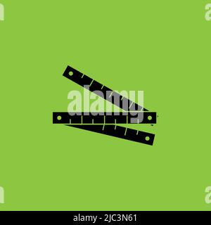 Meter icon isolated on Green Background. Construction Concept. - Vector . Vector illustration Stock Vector
