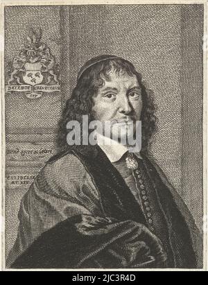 Portrait of physician Franciscus de le Boe Sylvius at the age of 45 ...