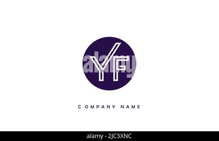 YF, FY Alphabets Letters Logo Monogram Stock Vector