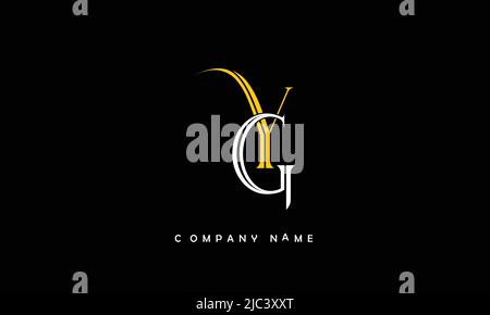 YG, GY Alphabets Letters Logo Monogram Stock Vector