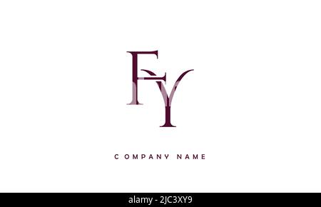 YF, FY Alphabets Letters Logo Monogram Stock Vector
