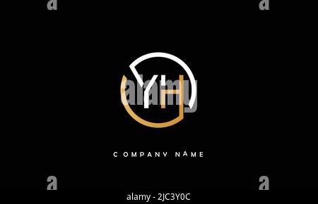 YH, HY Alphabets Letters Logo Monogram Stock Vector