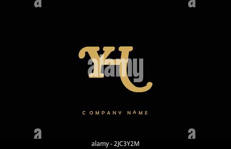YH, HY Alphabets Letters Logo Monogram Stock Vector