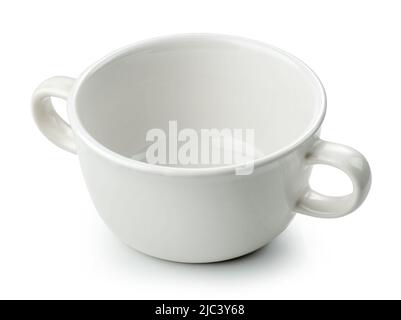 empty soup bowl isolated on white background Stock Photo