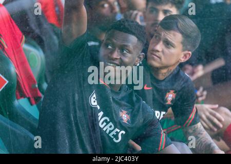 June 09, 2022. Lisbon, Portugal. Portugal's and Paris Saint-German defender Nuno Mendes (19) during the UEFA Nations League Final Tournament between Portugal and Czechia Credit: Alexandre de Sousa/Alamy Live News Stock Photo