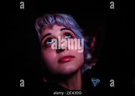 Porto, Portugal. 09th June, 2022. Fan seen during the Tame Impala concert performing at the NOS stage during the 2022 NOS Primavera Sound in Porto. Credit: SOPA Images Limited/Alamy Live News Stock Photo
