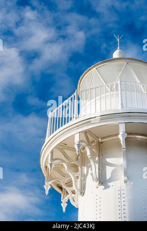 First built on the Ulladulla Breakwater in 1873, the light was moved to Warden Head in 1879. One of only two NSW lighthouses made with wrought iron Stock Photo