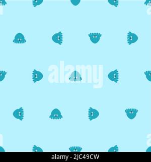 Little cute octopus seamless pattern background. Vector Illustration ...